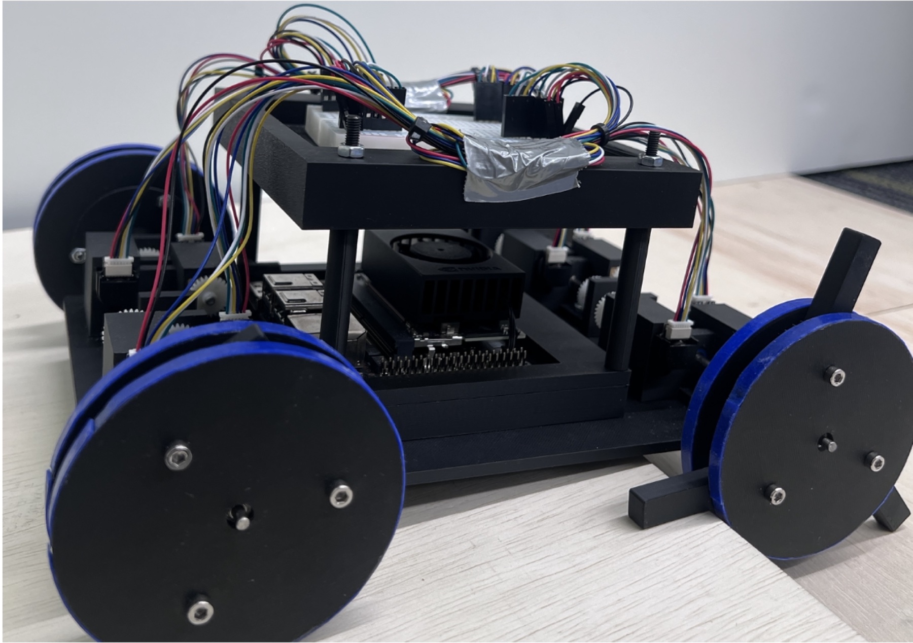 Transformable-wheel research robot with four reconfigurable wheel modules